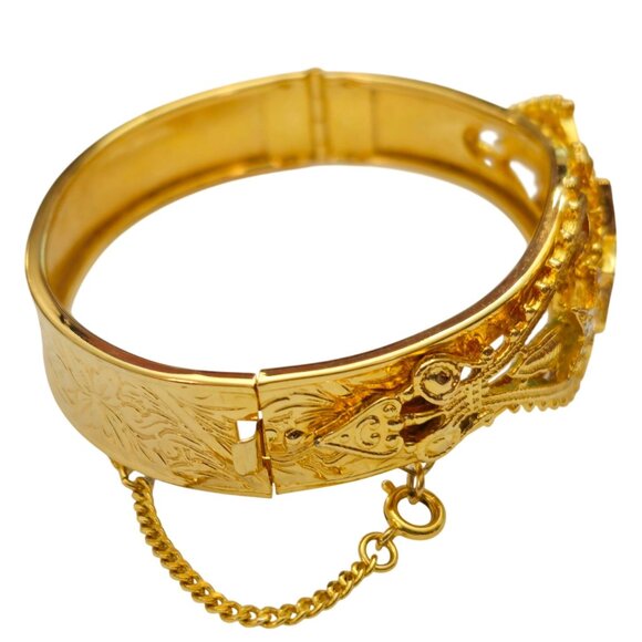 Kirks Folly Hinge Bangle Rhinestone Star Bracelet - Picture 3 of 10